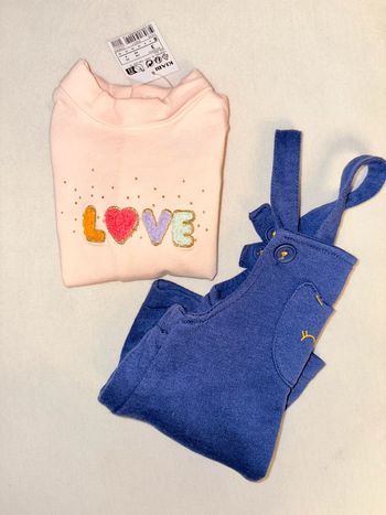 T-shirt manche longue et salopette