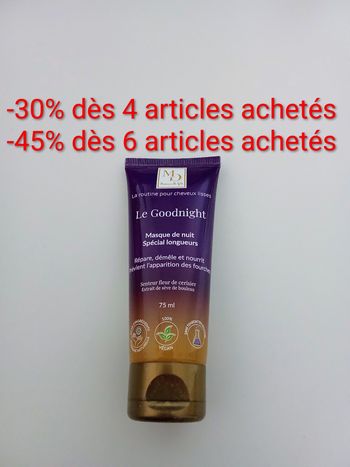 Masque de Nuit Cheveux "Le Goodnight" Mademoiselle Gold - 75ml - NEUF