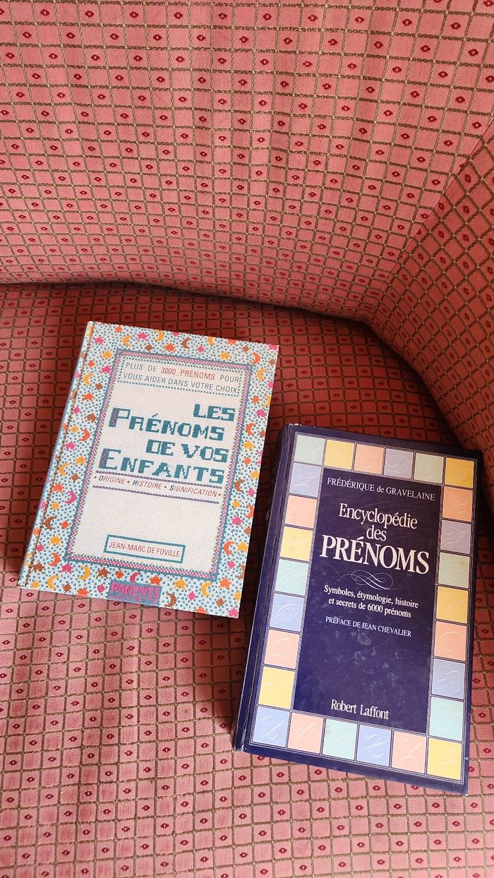 Lot de 2 livres sur les prénoms - Idéal futurs parents !