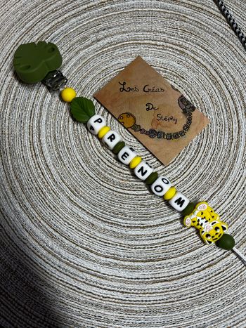 Attache tétine  tigre