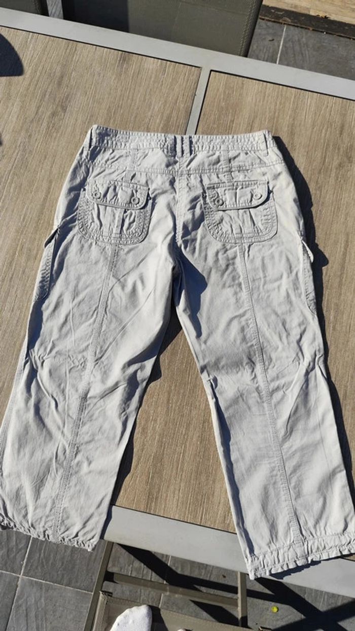 Pantacourt gris clair à lacets taille basse T40 - KWoman - photo numéro 3