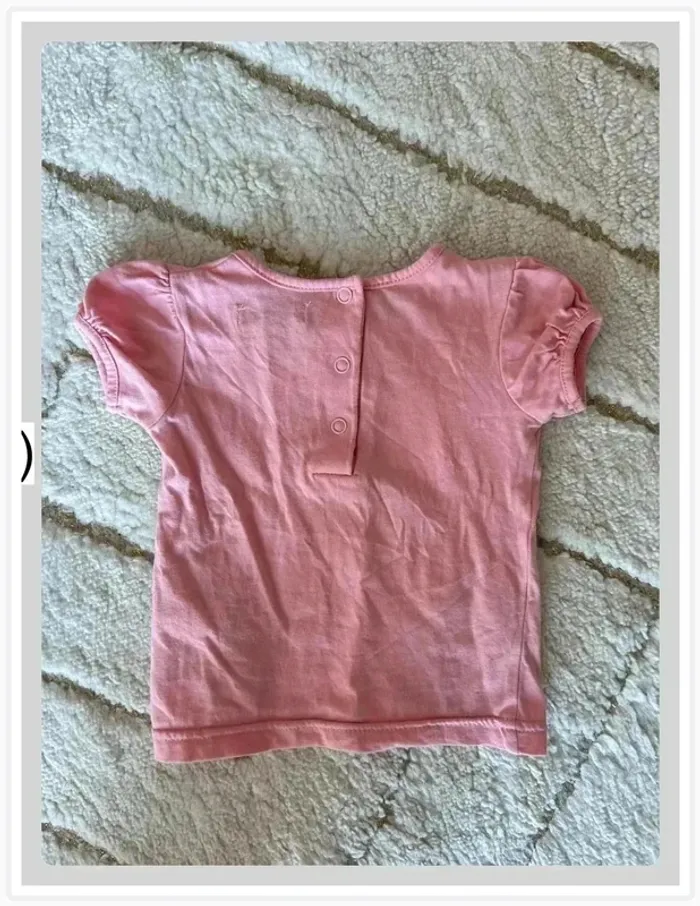 T-shirt 9 mois rose - photo numéro 3