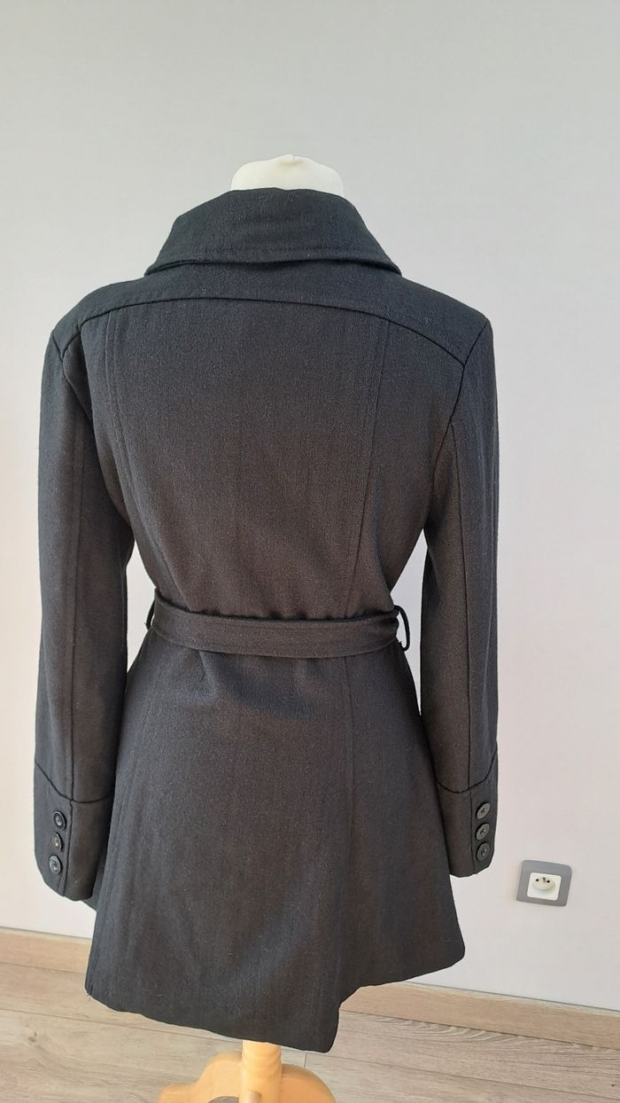Manteau laine femme noir - photo numéro 3