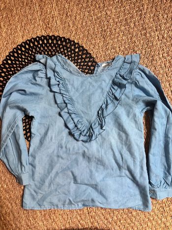 Blouse volant jean