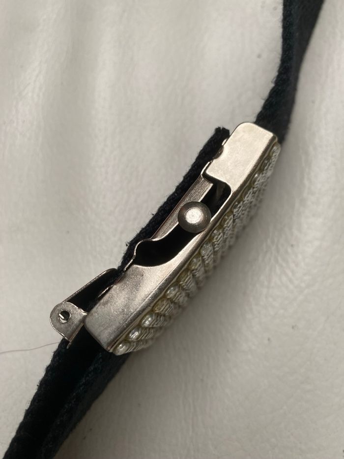 Ceinture noire plaque avec strass - photo numéro 5