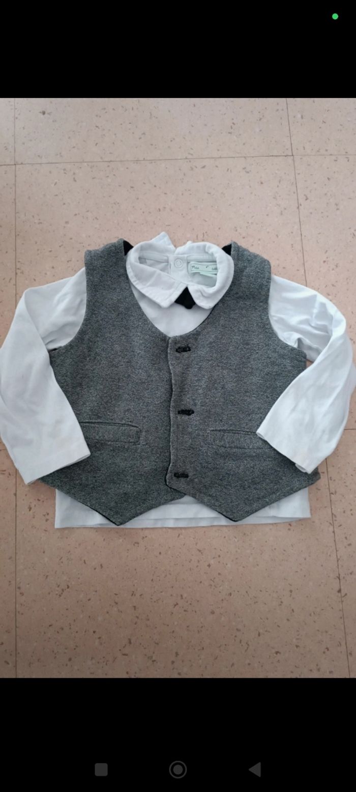Veston plus petit t-shirt avec nœud papillon 23 mois
