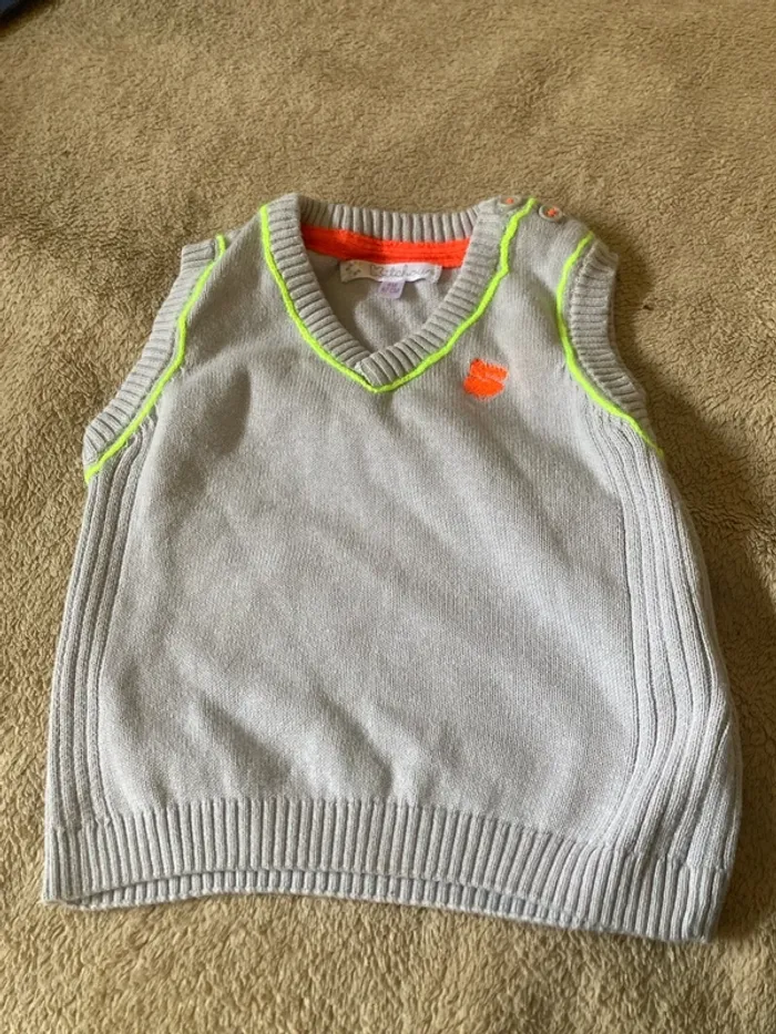 Kitchoun 6 mois pull garçon sans manches