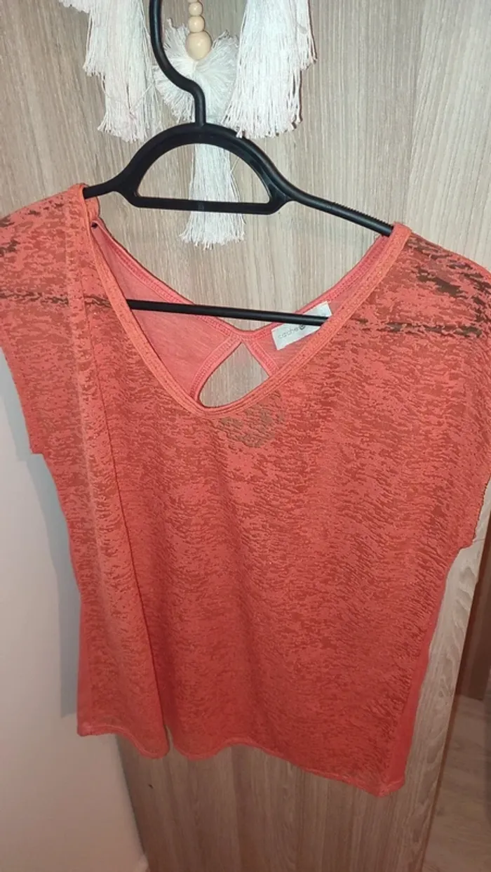 T-shirt corail cache cache leger
