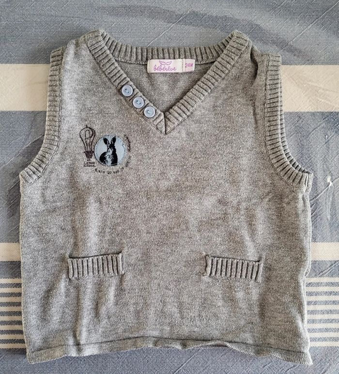 Lot de 2 pulls sans manches 24 mois - photo numéro 2