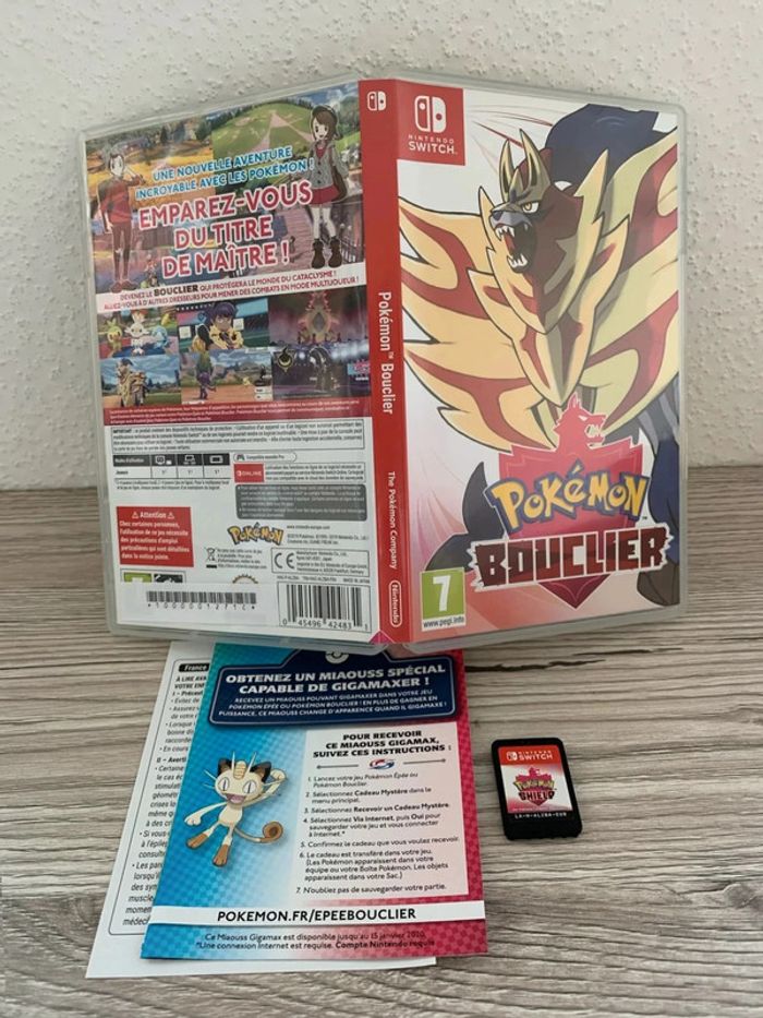 Pokémon Bouclier Nintendo Switch Complet – Très Bon État 1271C