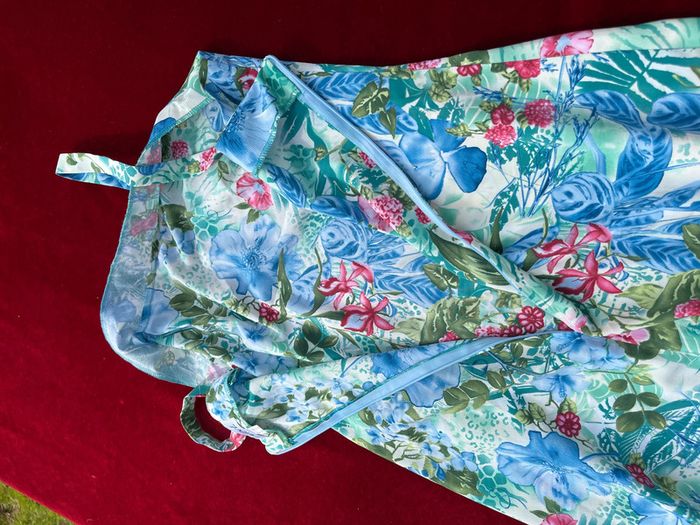 Superbe robe vintage Fleurie Volants Froufrou Afibel T 48 - photo numéro 16