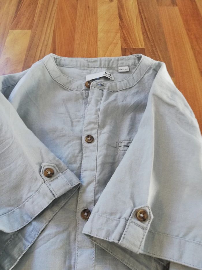 Chemise lin gris 16 ans neuf - photo numéro 6