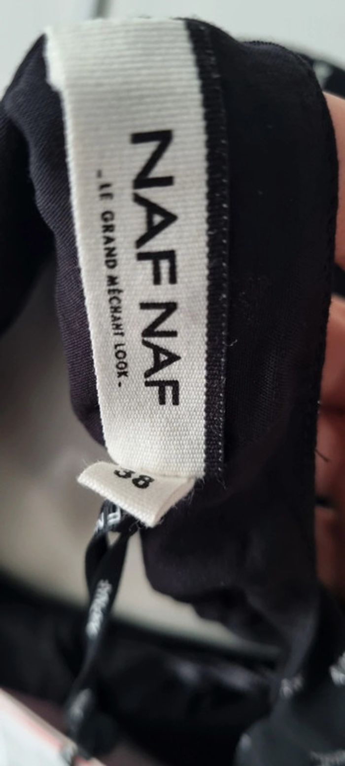 Robe noire et argentée longue 38 naf naf neuve avec étiquette - photo numéro 7