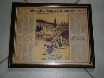 Cadre "Calendrier 1930"