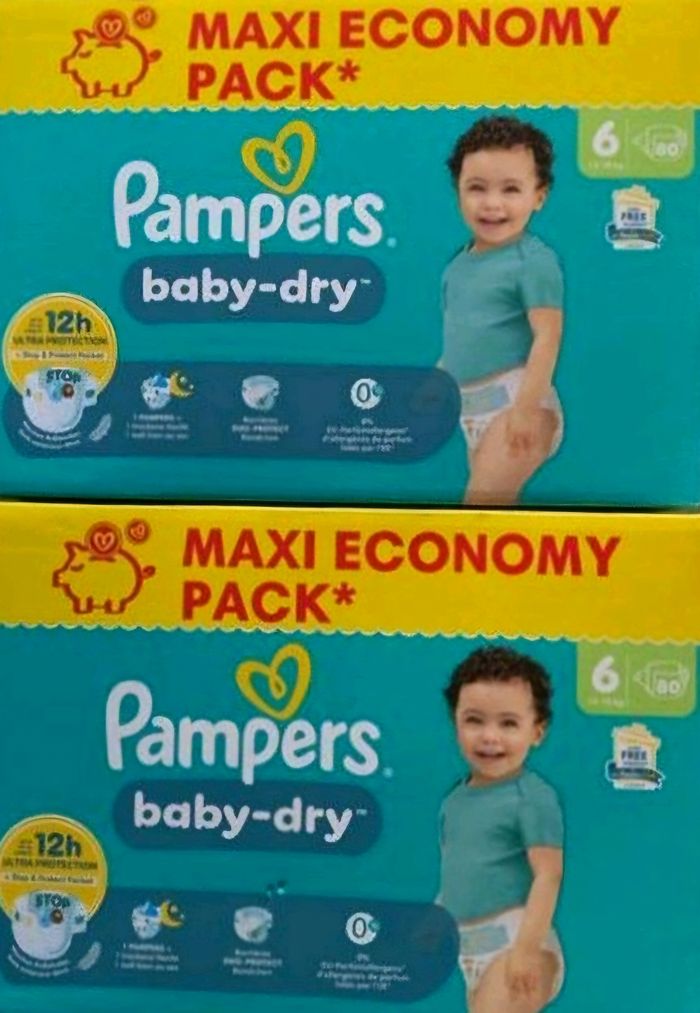 2 cartons maxi pack pampers taille 6