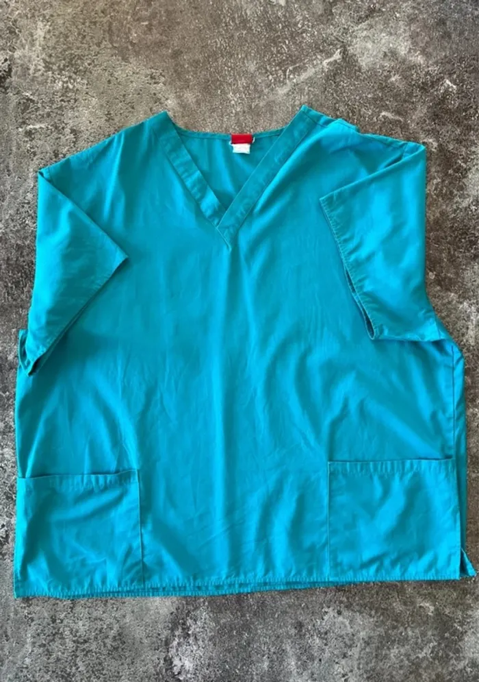 Haut blouse médicale verte homme Dickies taille XXL Blusa hombre Casacca medica uomo Herren Kasack - photo numéro 2