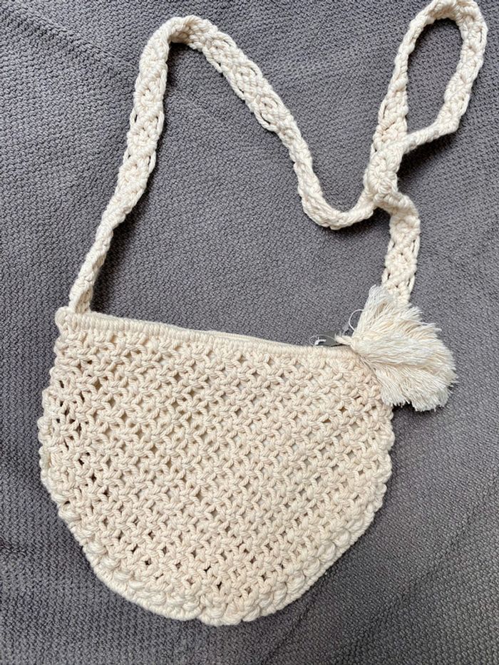 Sac à bandoulière macramé coton et tissu Roxy - photo numéro 3