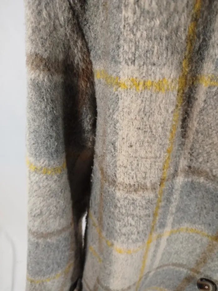 Manteau long femme en laine 44 Camaïeu à rayures - photo numéro 3