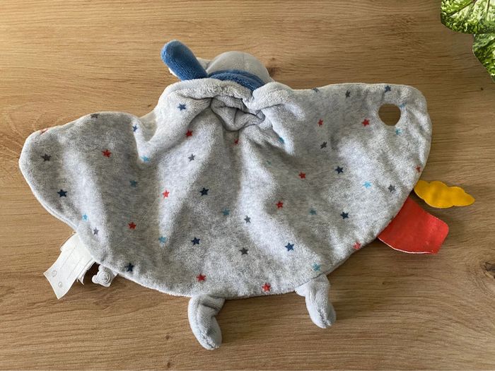 Doudou plat demi rond mouton guss blanc gris rouge noukies - photo numéro 3