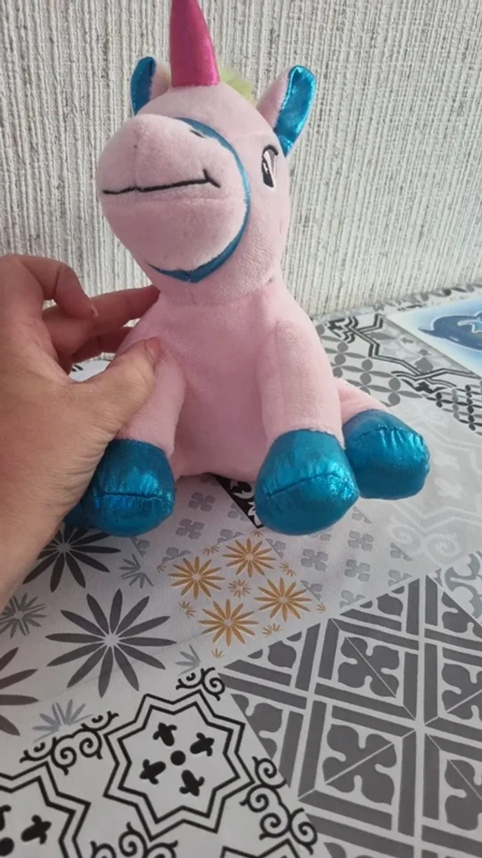 Peluche licorne rose - photo numéro 9