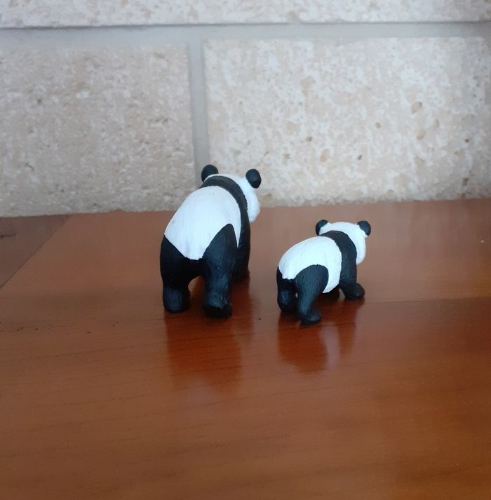 Lot Figurines Maman Panda et son Bébé - photo numéro 4