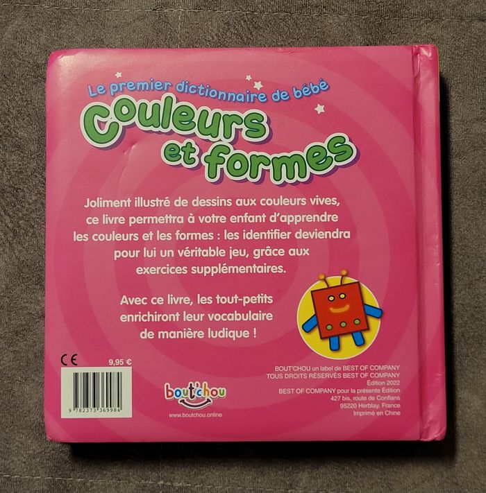Le premier dictionnaire de bébé couleurs et formes Bout'chou - photo numéro 6