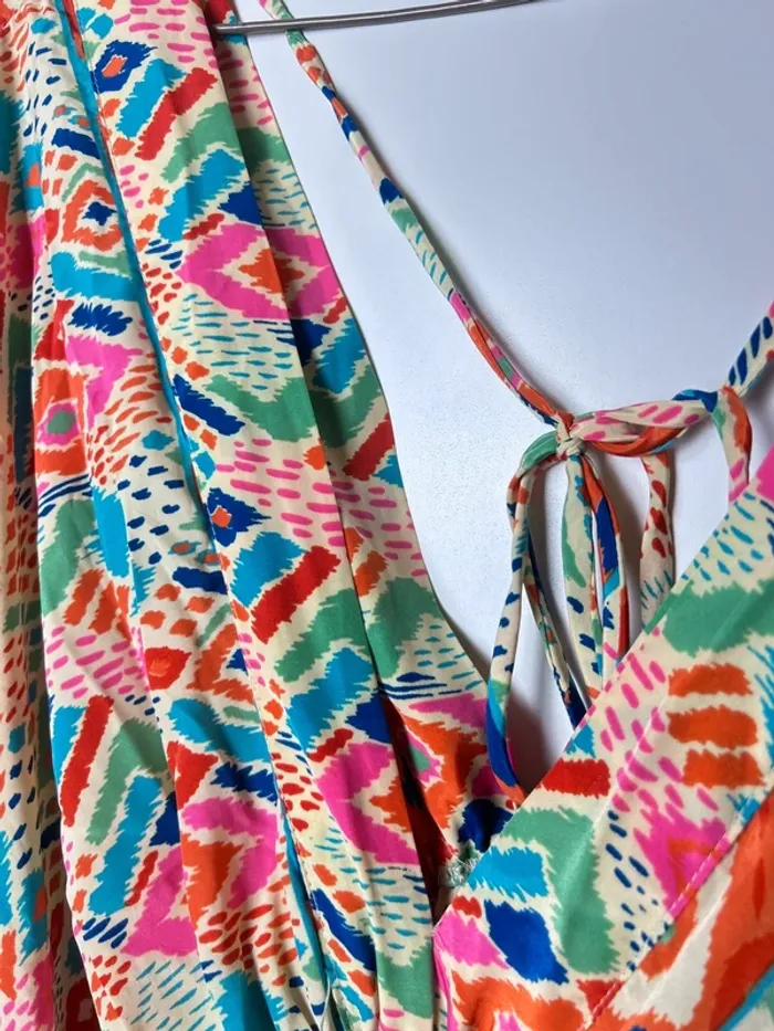 Robe longue dos nu colorée bohème – Taille unique - photo numéro 5