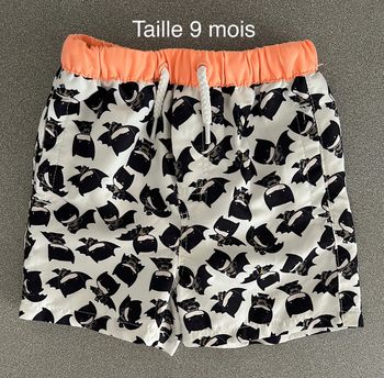 Maillot de bain caleçon short taille 9 mois Batman Justice league