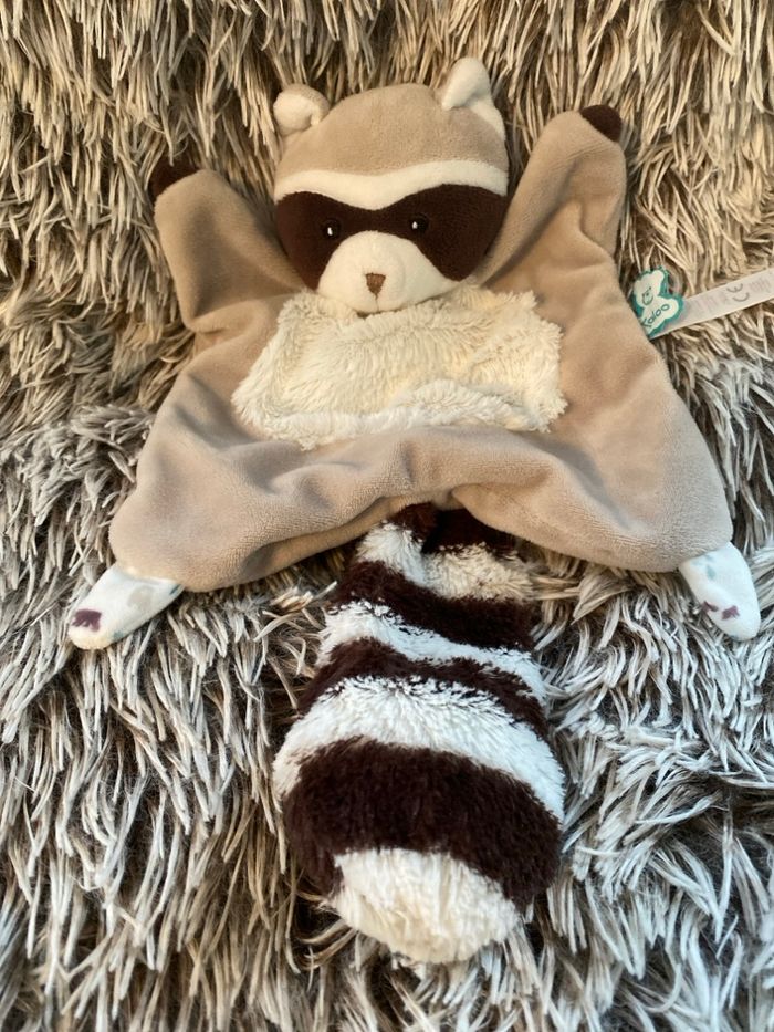 Doudou raton laveur plat kaloo