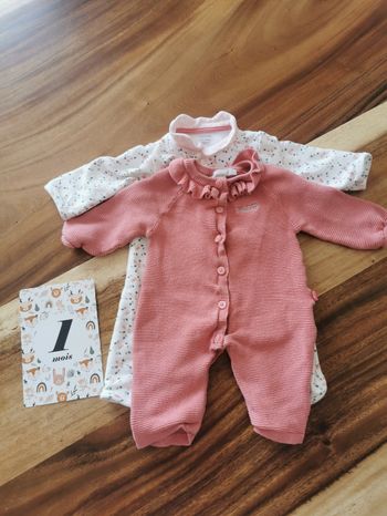 Lot de 2 pyjamas sans pieds bébé fille