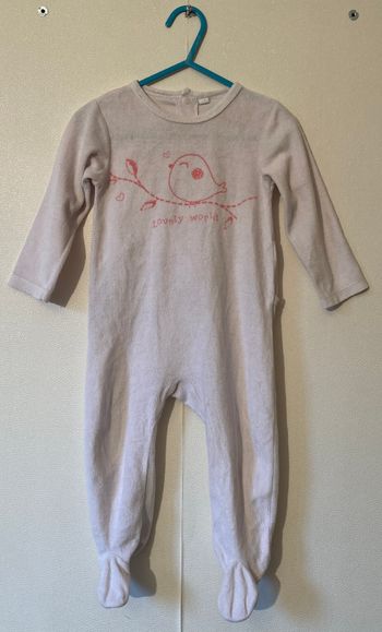 pyjama grenouillère léger motif oiseau taille 12 mois
