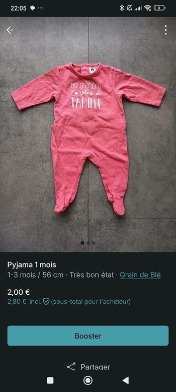 Pyjama ma première photo de famille 