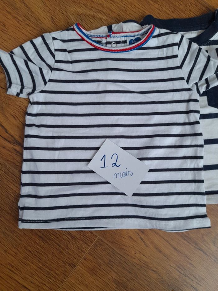 Lot 3 tee shirts marin 12 mois Neufs - photo numéro 5