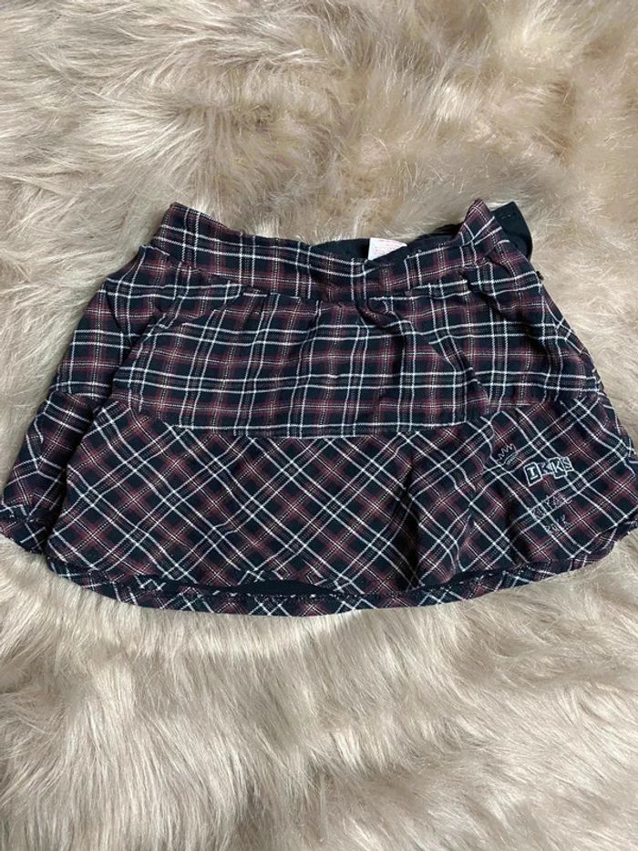 Jupe carreau bordeau