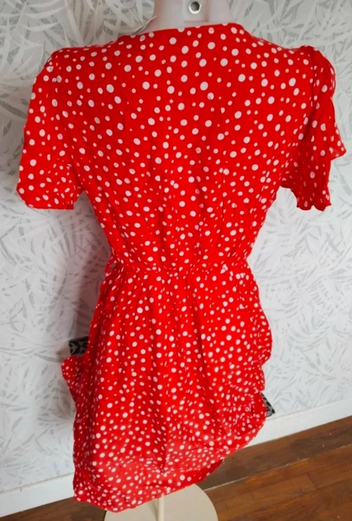 Jolie robe à pois d'été femme neuve taille 36 38 S M - photo numéro 8