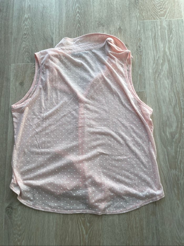 Blouse rose pale à petits pois taille XL neuf - photo numéro 2