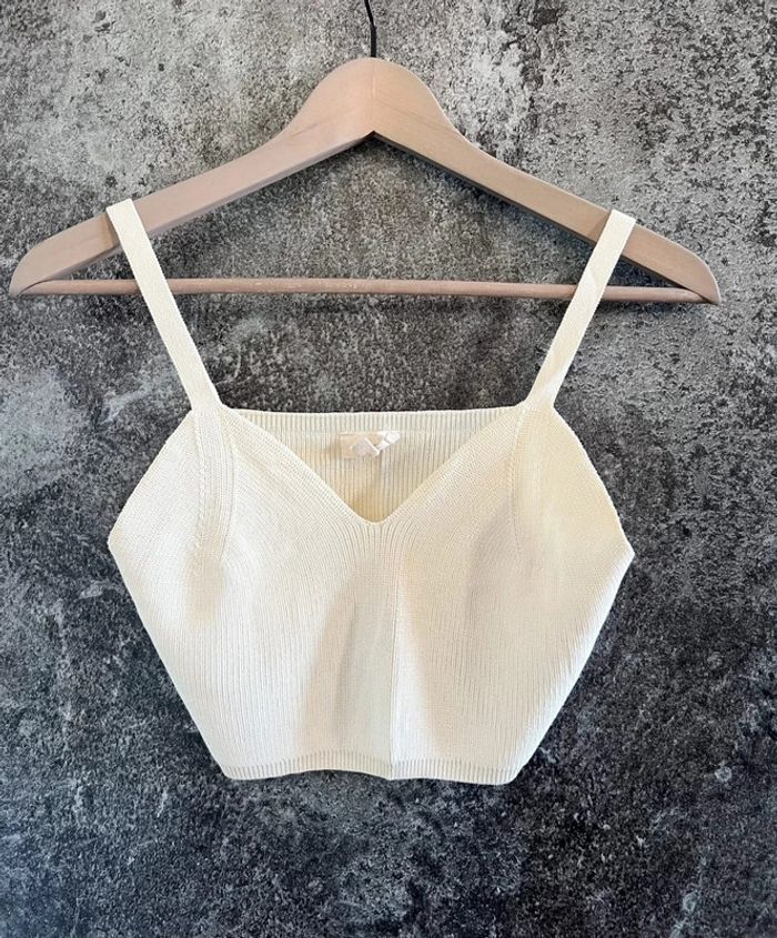 Top court blanc femme Atelier Evene taille S Top corto Top corto Kurzes Top