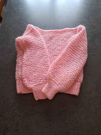 Pull tricot rose pastel