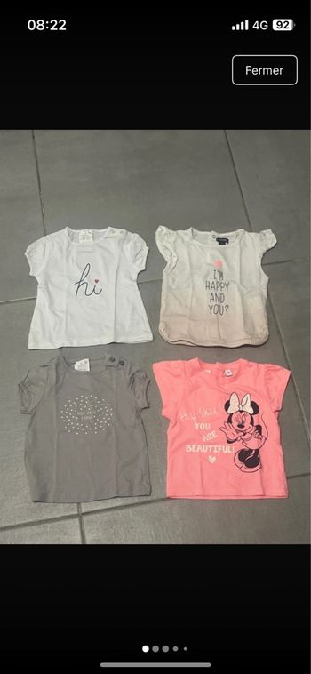 Lot tee shirt fille 