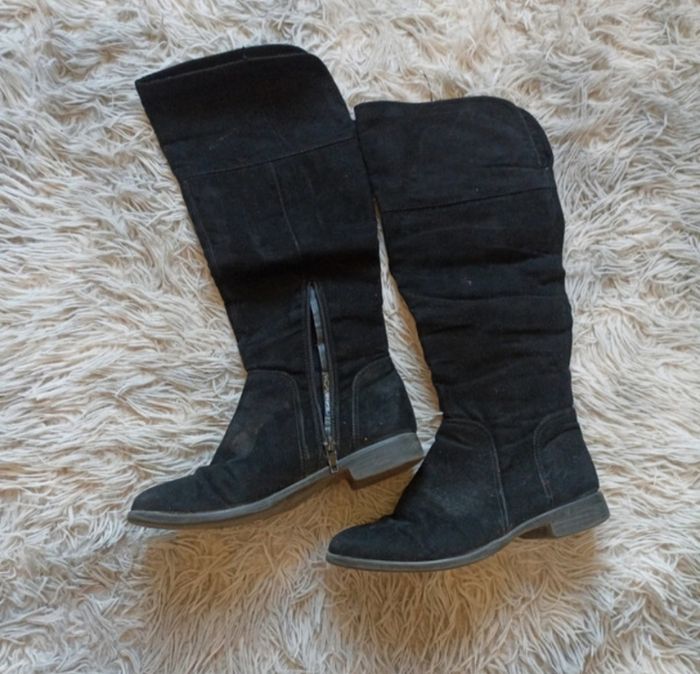 Bottes hautes en nubuck pointure 35 - photo numéro 2