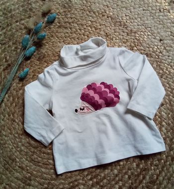 Sous-pull crème avec impression en relief DPAM 3 mois