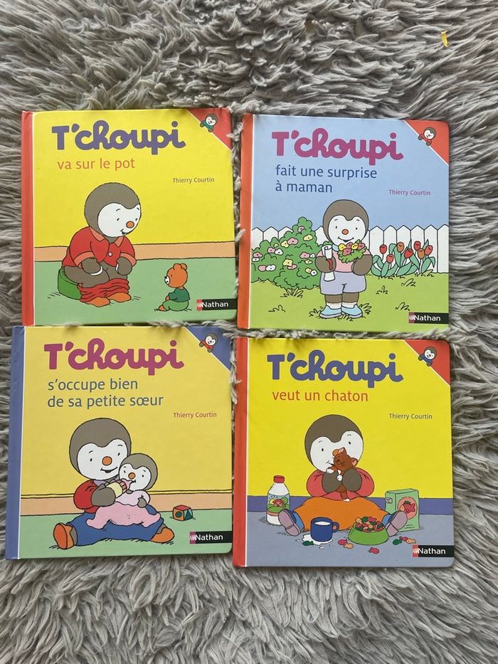 Lot de 4 livres T'choupi - Nathan