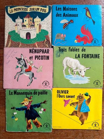 Lot de 6 mini-livres Hachette anciens vintage bd albums collection couleurs