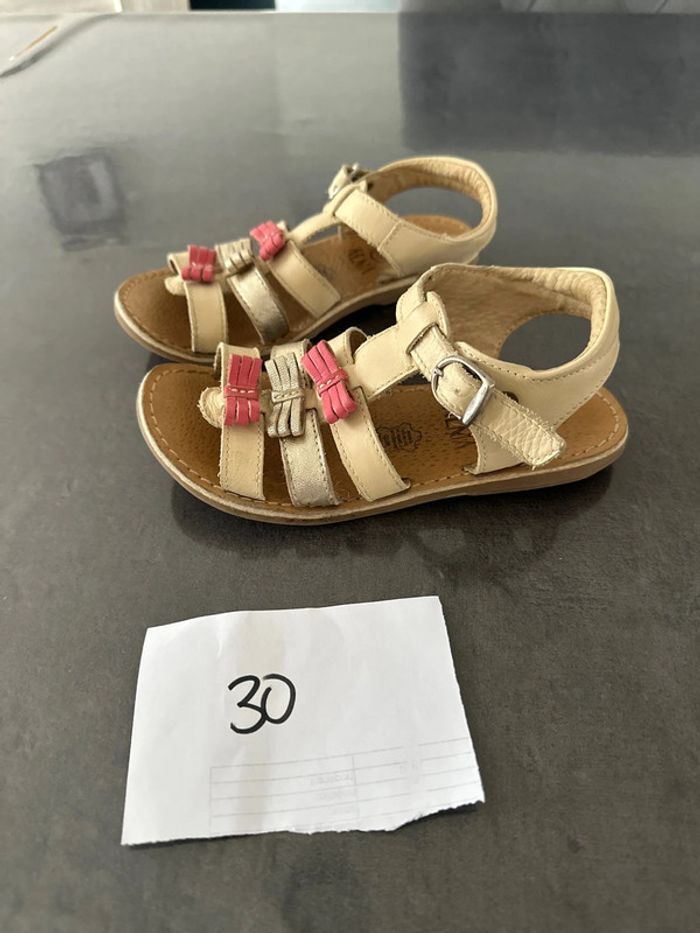 Sandale cuir avec noeuds - photo numéro 2