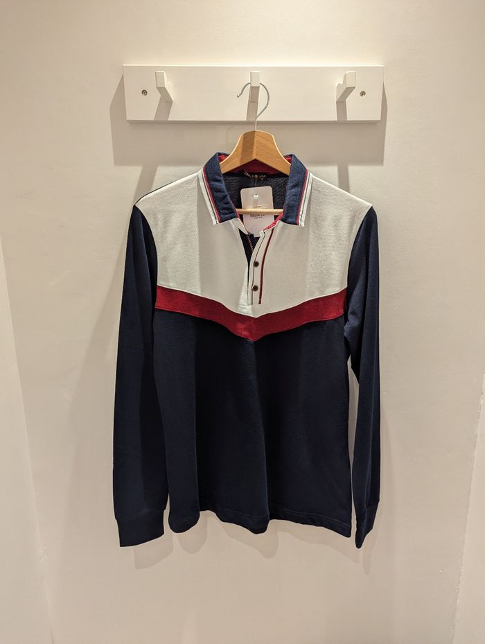 Polo manches longues Amsterdam marine Taille S (taille petit)