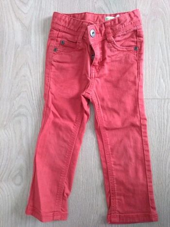 Pantalon jean rouge garçon Vertbaudet 2 ans