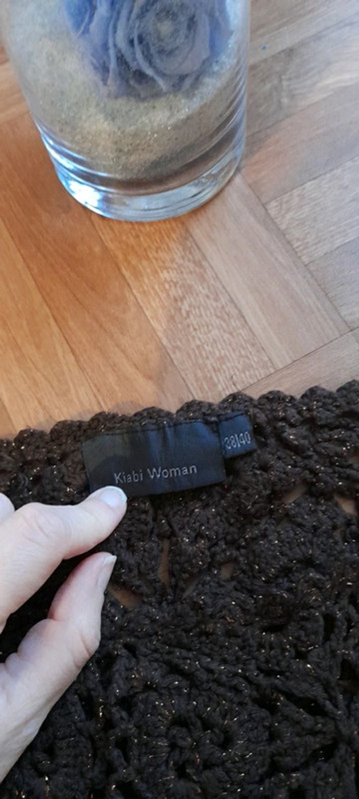 Poncho marron doré. - photo numéro 3