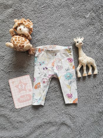 Legging à fleurs Baby Club 3 mois