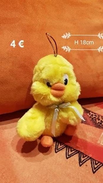 Peluche Poussin H 18cm neuve