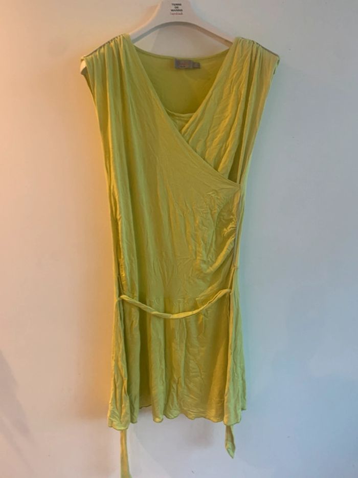Robe verte pomme anis maternité allaitement